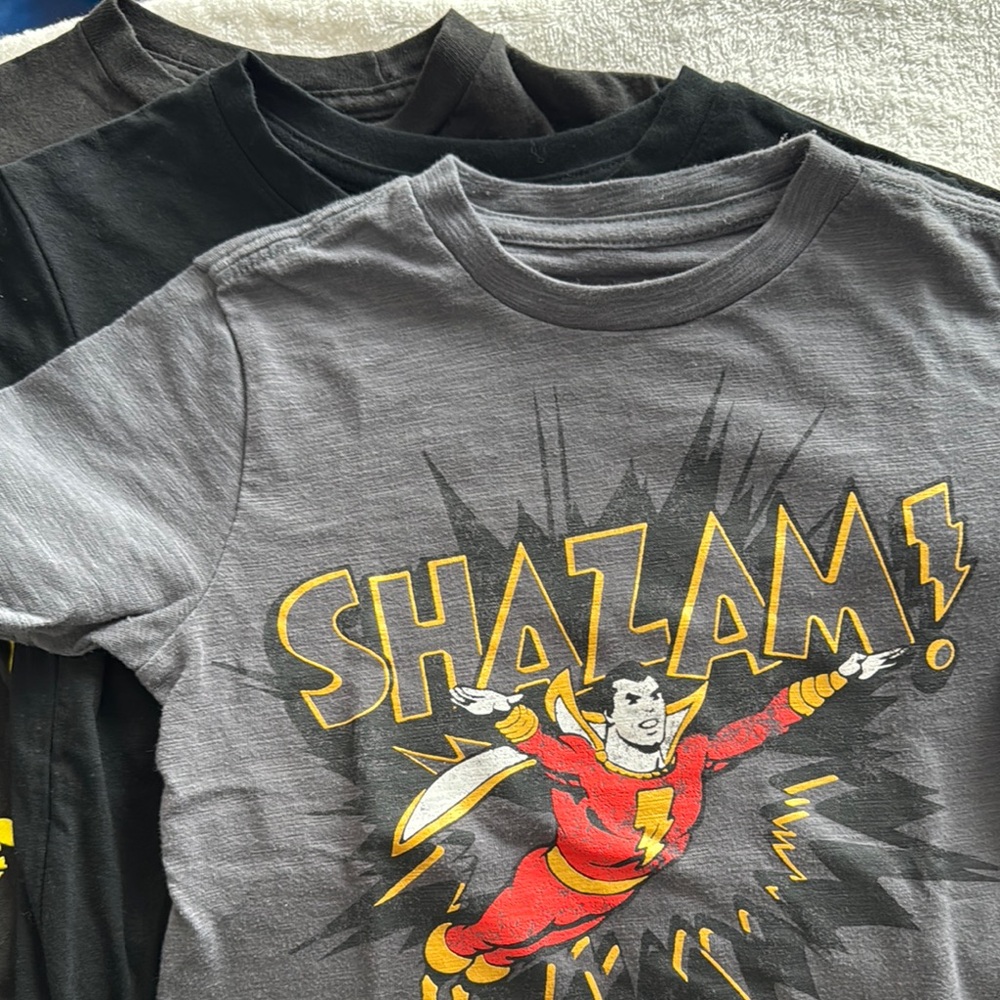 Shazam Graphic T-Shirt Bundle - Gray, Black